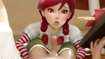 aggressive blowjob at the wendy's