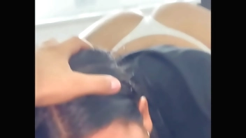 THE PERFECT ANGLE TO APPRECIATE THE BIG ASS OF THE HORNY LATINA