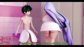 Nejire Helps Deku (Animation by hforgods)