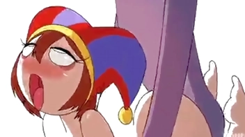 Jax fucking Pomni the hot clown.