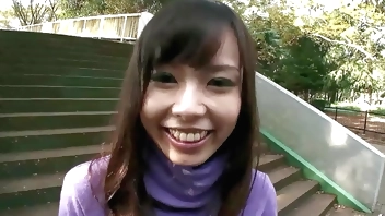 small japanese girl 18 talk to first blowjob in car by old man