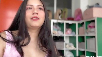 PutaLocura - Hot Colombian Allison Black cums with Torbe and swallows his cum