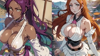 Orihime and Yoruichi want to make you a baby ~~ ? [JOI, Fap to the beat, 2 cum points] [Commission]