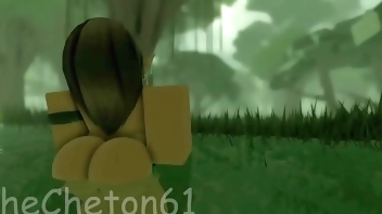 Roblox Futa fucks a girl in the jungle