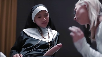 Nuns Have Unholy Fuck When One Of Them Grows A Huge Dick