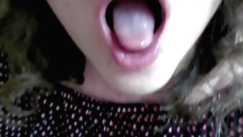 Married Japanese woman drinking milk before leaving for work