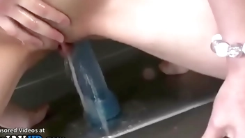 Japanese adorable girl enjoys intense orgasm