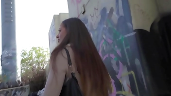 Public Agent British brunette gets paid to suck and fuck a big fat Czech cock