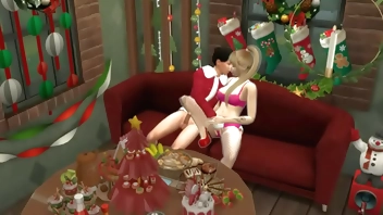 Новогодняя вписка закончилась для снегурочки хуем во всех отверстиях