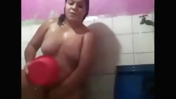Danyela from Guatemala bathing