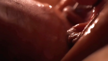 My wife's pussy gets a warm creampie inside. Extremely detailed