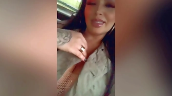 I teased the uber and let him play with my pussy