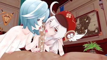 Genshin Impact: Tactical meeting of the Knights of Favonius. ( Eula, Klee, Jean)