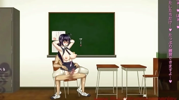 Pretty college lady having sex with a man in Breeding log new hentai game gameplay