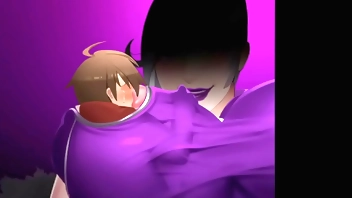 Mistress's boobs sucked on - hentai game