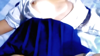 My stepdaughter Meredith still doesn't know how to shave! But She's Ready to FUCK After SCHOOL I Fill Her Pussy with Milk