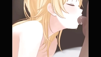 hent cute blonde blowjob animation