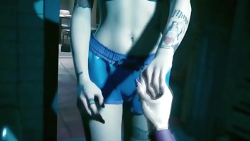 Two tender lesbians kiss and have sex - animated 3d pov