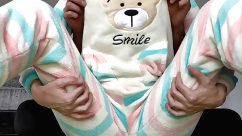 my slut horny Stepsister like petting small tits and fingering pussy