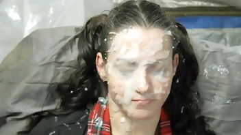 Homemade fake bukkake 8