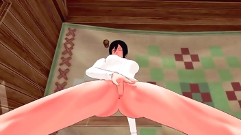 [Атака титанов] Эрен осознал свою ошибку и решил уединиться Микасаой чтобы зачать новую жизнь! ~