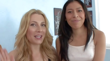 HOT COUCAR MILF AND SEXY GIRL - milf teaches lesbian hotporn - mature mama