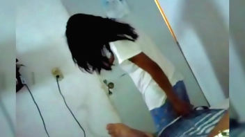 This is what happens when the husband goes to work but comes back because it's a holiday. Unfaithful babe: SHE LIKES IT IN THE ASS and goes into her friend's room to give him a sit-down.