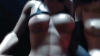 Киберпанк тройничок 3 девушек 3д анимация хентай