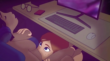 Under the Desk Deepthroat (Futa)