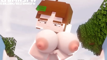 Showing off her big tits