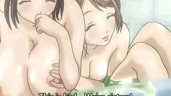 step Sisters Taking a Bath Together! Hentai [Subtitled]