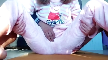 anal   petting my teen stepsister small tits and wet pussy and cum in ass