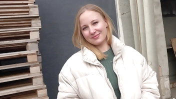 GERMAN SCOUT - German PAWG Student Marie Hardon Squirt while Rough Casting Fuck