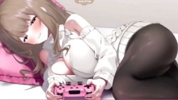 A streamer onee-san received a hypnotic image