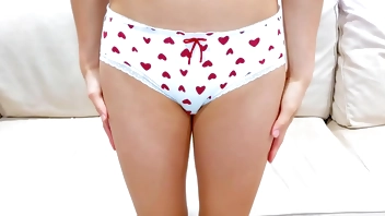 18 School Girl Rubbing her Step Daddy's COCK on sexy PANTIES