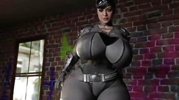 Cat Woman get a big dick in her ass