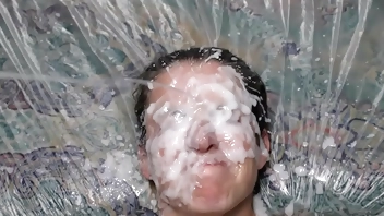 Homemade FAKE cum bukkake compilation