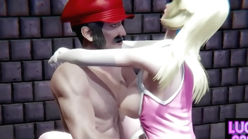 Hot Mario and Princess Peach