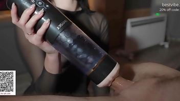 A bright evening orgasm with the help of Bestvibe StormCup!