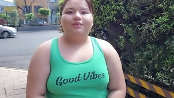 I walk in public with cum on my face (One shot, no cuts or editing)