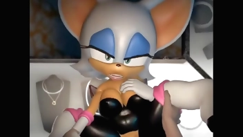 Rouge the bat gets caught and gets fucked
