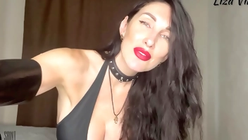 Mistress Liza Virgin humiliates her slave