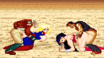 Kim Dong Hwan and Terry vs Wonder Woman and Ms. Marvel