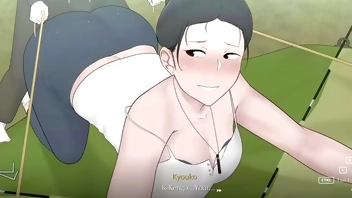 Camp With big tits Mom [Extended] GAME #1 Big tits Hot mom camp with my friend