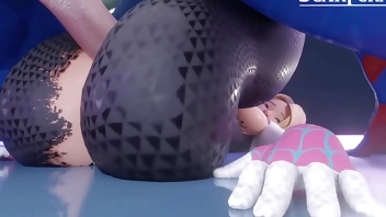 Spider gwen gets fucked and creampie by spider man 2099