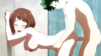 Uraraka e Deku na academia - Boku no Hero