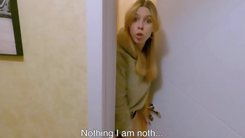 Brother Roughly Uses Slutty Stepsister's Pussy