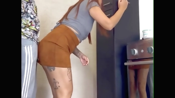 The Compadre Pushes His Dick to Me in the Kitchen