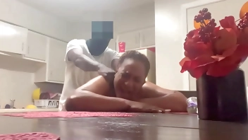 Bent Her Over and Fucked Her Pussy Raw In The Kitchen