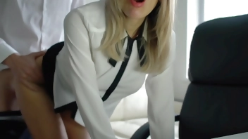 Boss Fuck Secretary Hard At Office And Cum In Her Sweet Mouth